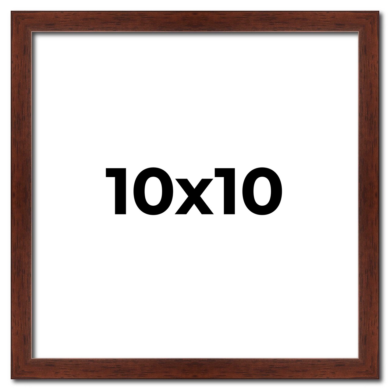Square Classic Modern Brown Picture Frame - UV Acrylic, Foam Board Backing, Hanging Hardware